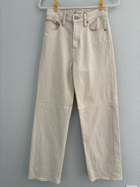 American Eagle Outfitters Denim - AE77 Cream Stovepipe Selvedge Jeans (size 0 short) American Eagle Premium